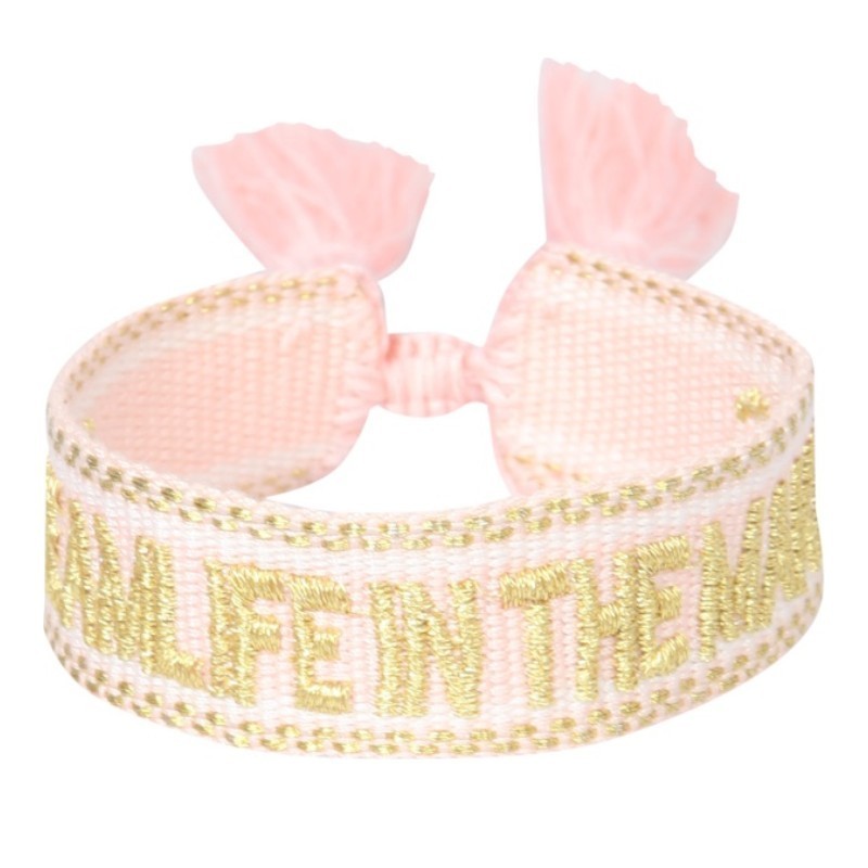 ブレスレット LABEL K BRAIDED FABRIC BRACELET (BR-TISSE_PINKDREAMLIFE)