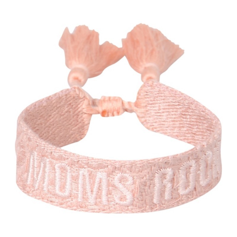 ブレスレット LABEL K BRAIDED FABRIC BRACELET (BR-TISSE_PINKMOMSROCK)