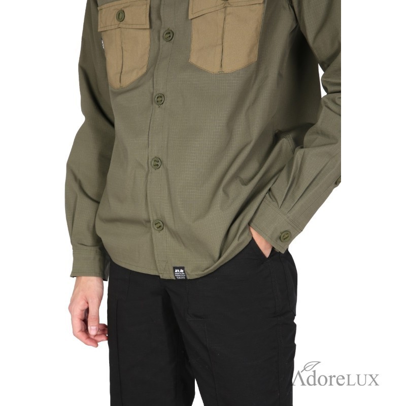 Tシャツ・カットソー ARKAIR FW21 \"UTILITY\" SHIRT (A113AA-P_OLIVEGREEN)