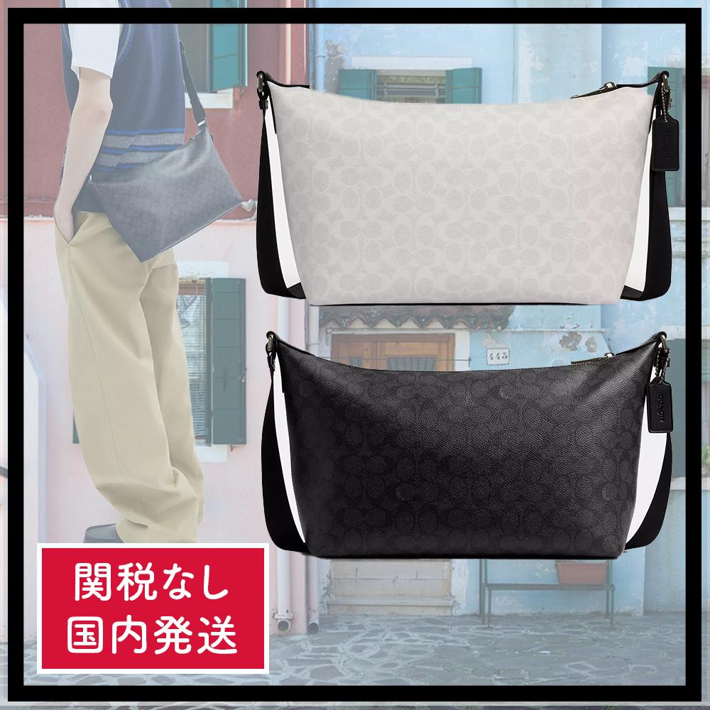 【COACH】 フィン クロスボディバッグ・シグネチャー キャンバス