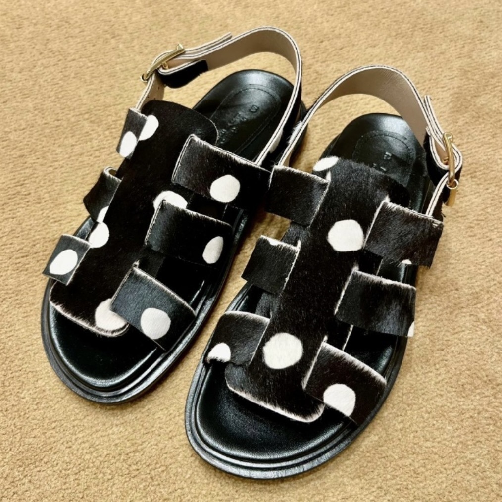 直営店☆MARNI☆ GLADIATOR FUSSBETT 水玉模様 フラットサンダル