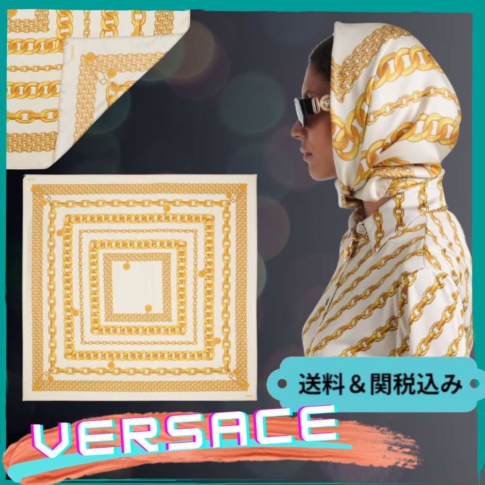 【Versace】トレジャー シルクツイル スカーフ