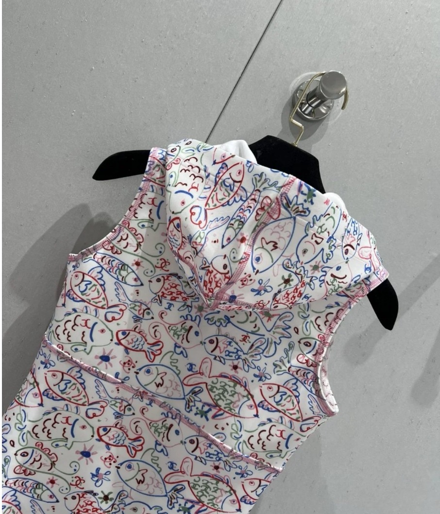 《柄が可愛い☆》CHANEL シャネル ボディスーツ スイムウェア