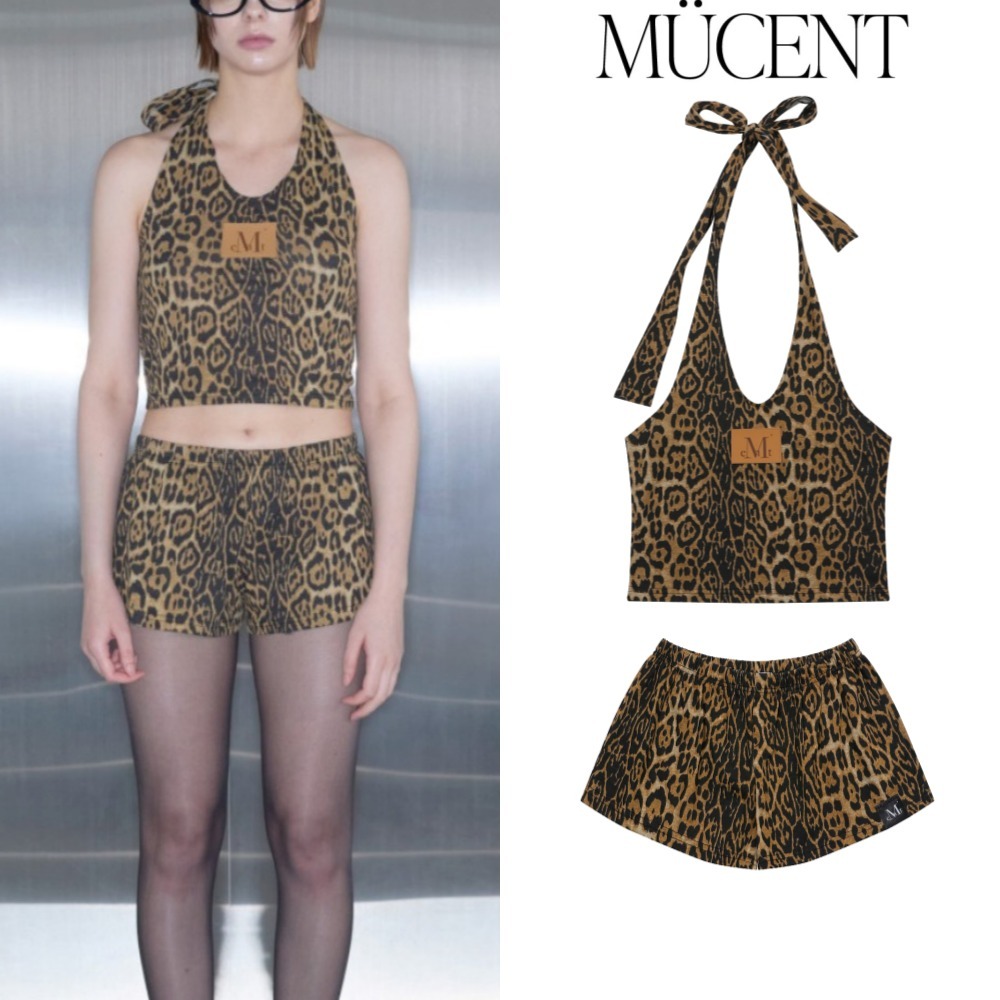 【MUCENT】 ★ HALTER NECK SLEEVELESS & BOXER PANTS ★ SET UP