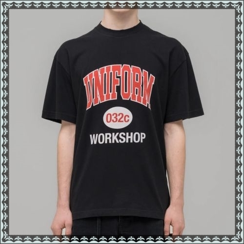 ★032c★ U LUCKY STRIKE OVERSIZED TSHIRT WASHED BLACK LUCKY