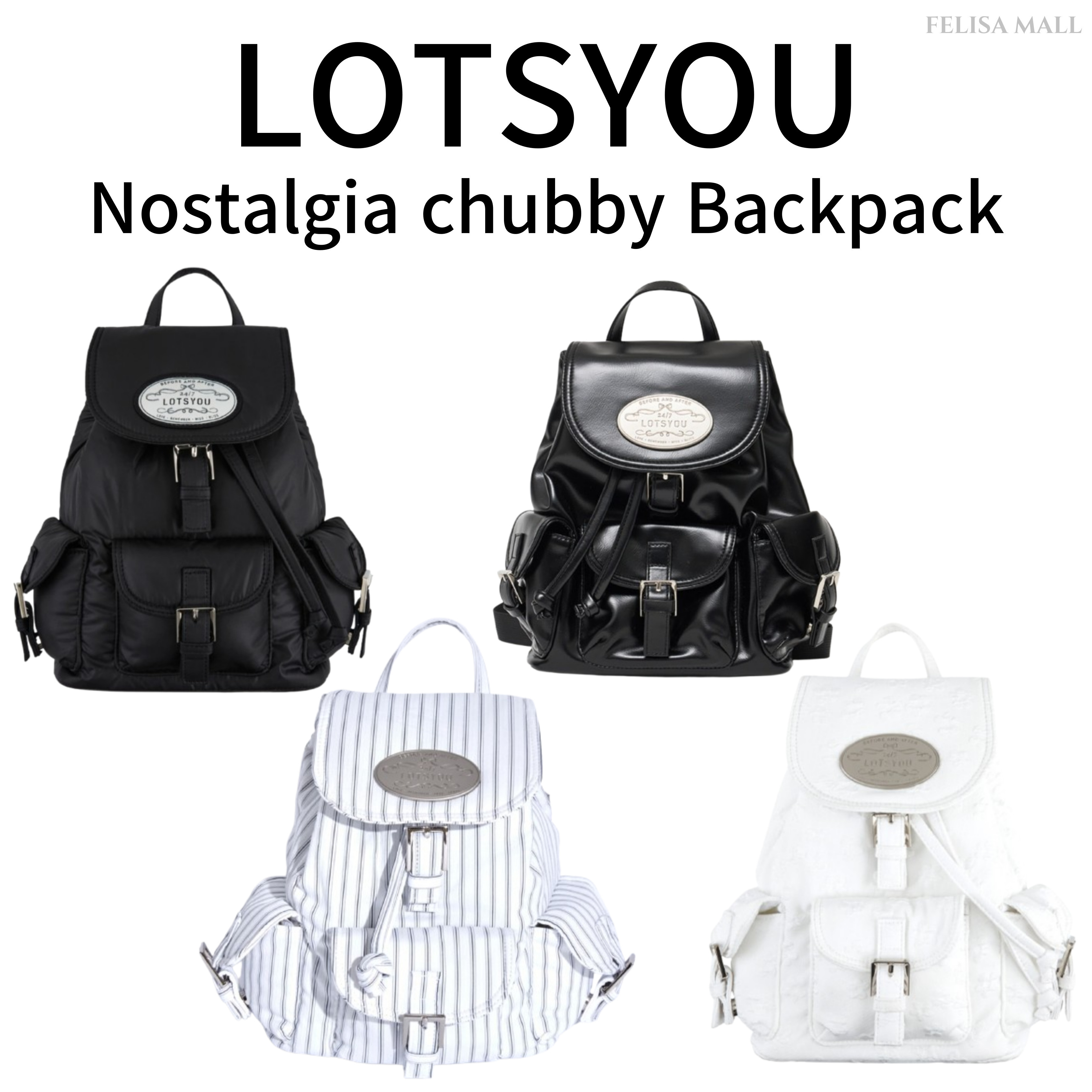 [LOTSYOU] Nostalgia chubby Backpack 人気バッグ 韓国ブランド