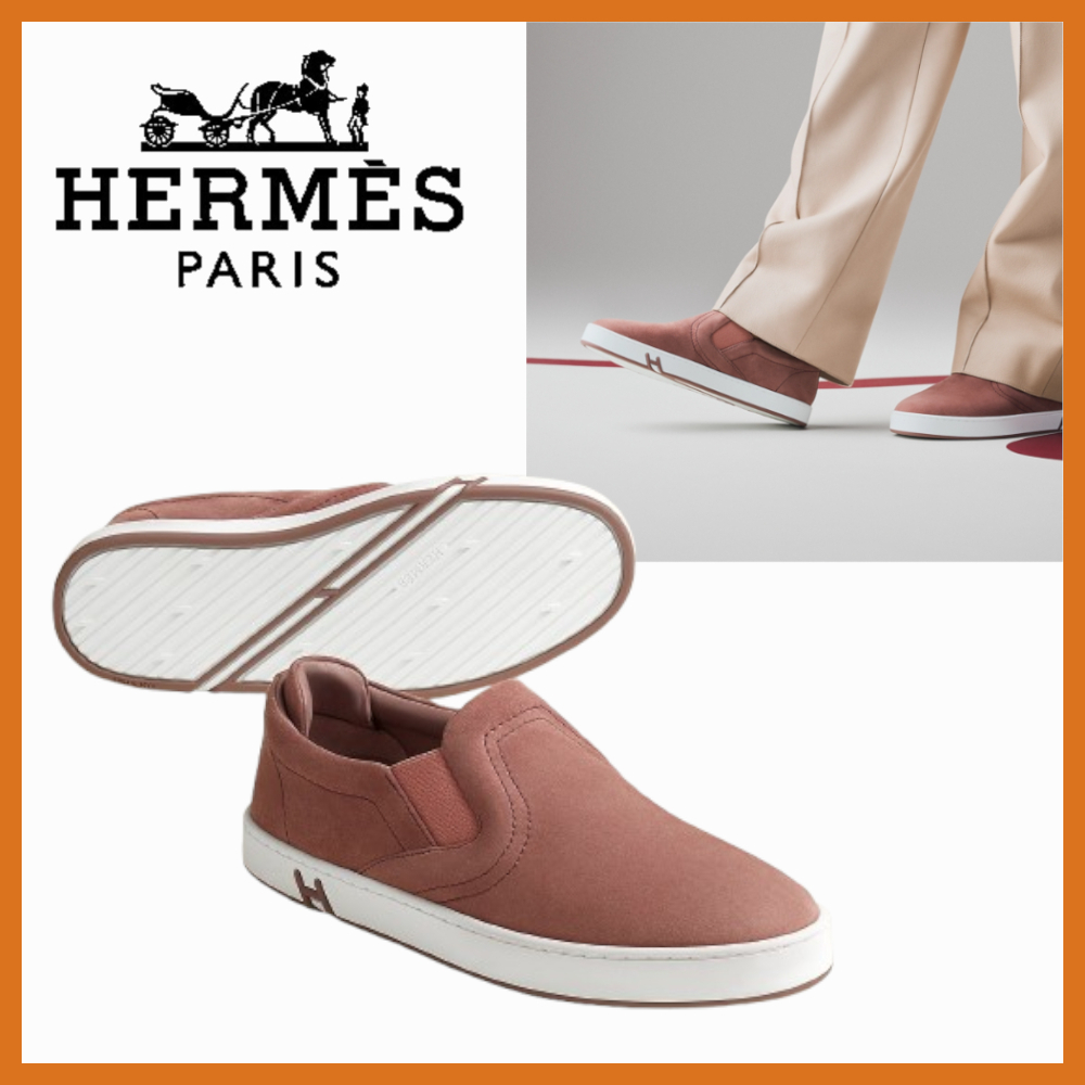 【カジュアルコーデに☆】HERMES ラッキー スリッポンスニーカー
