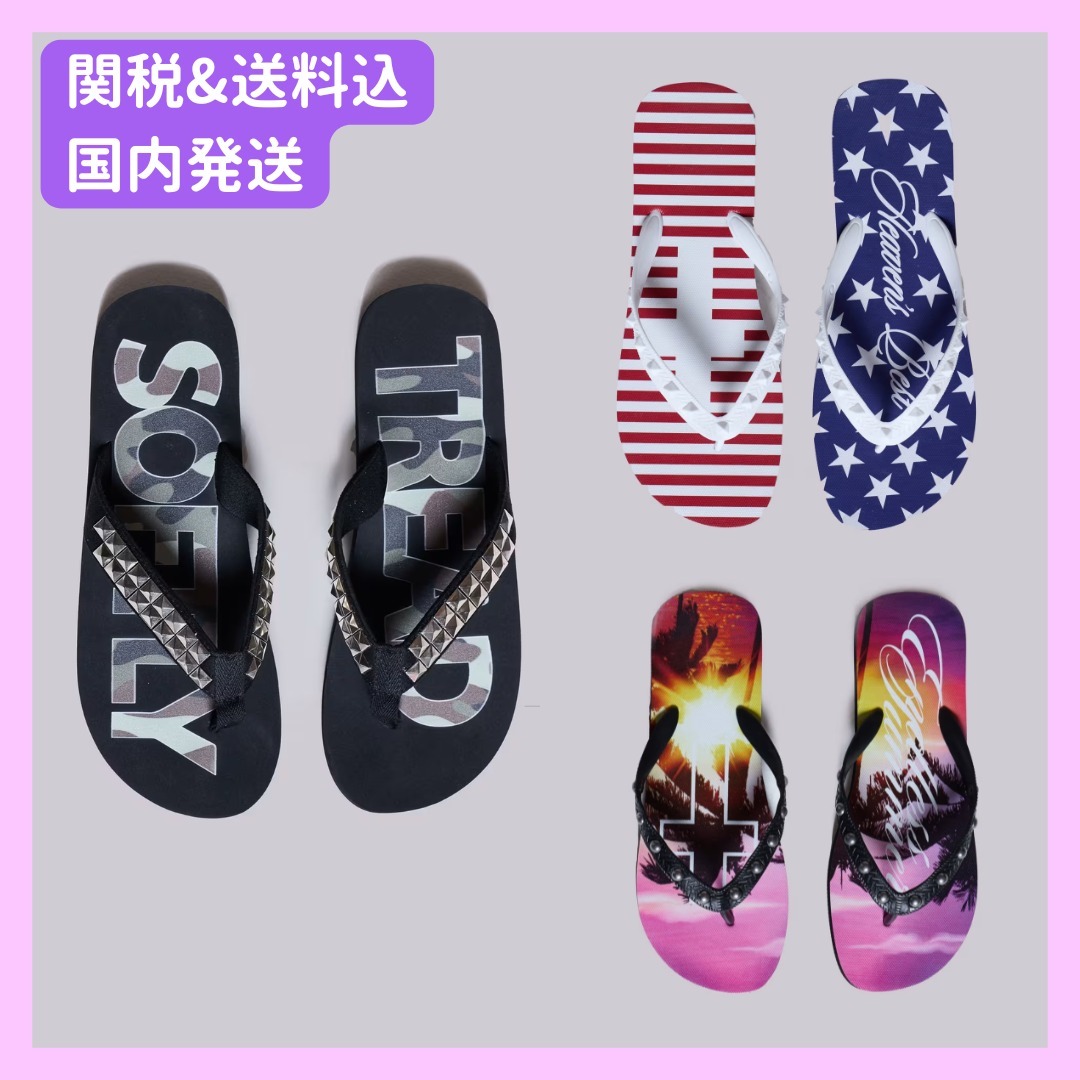 JADED LONDON スタッズ Flip-Flop ビーチサンダル 関税送料込