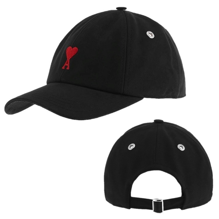 AMI☆ハートロゴ ボールキャップ BLACK UNISEX