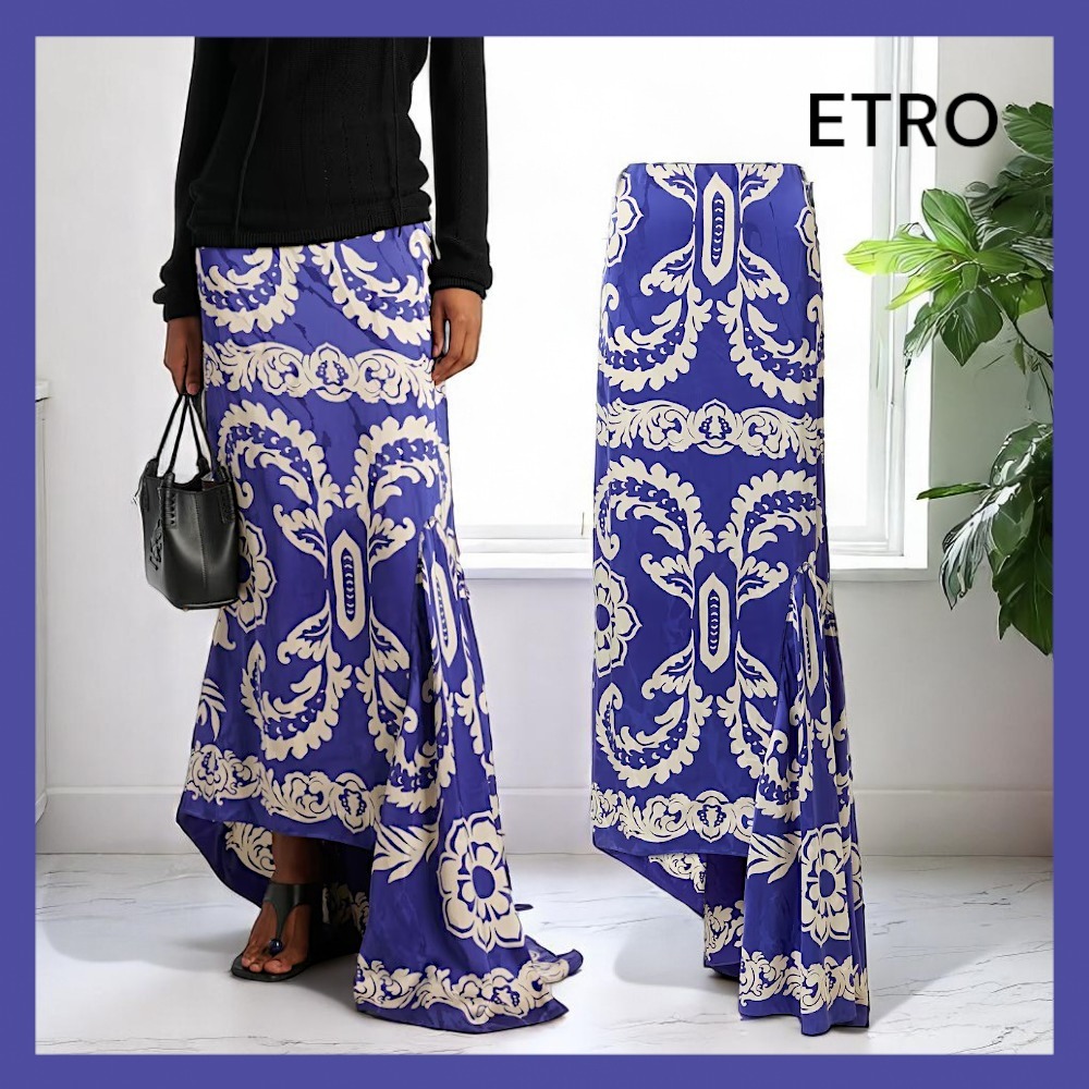 人気上昇中♪【ETRO】エトロ プリント マキシスカート