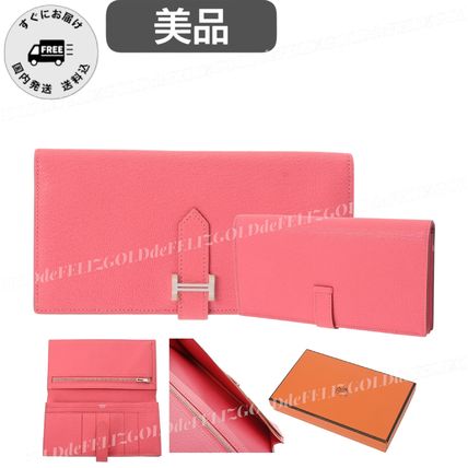 ピンク系 HERMES Bearn(エルメス ベアン) 長財布(レディース
