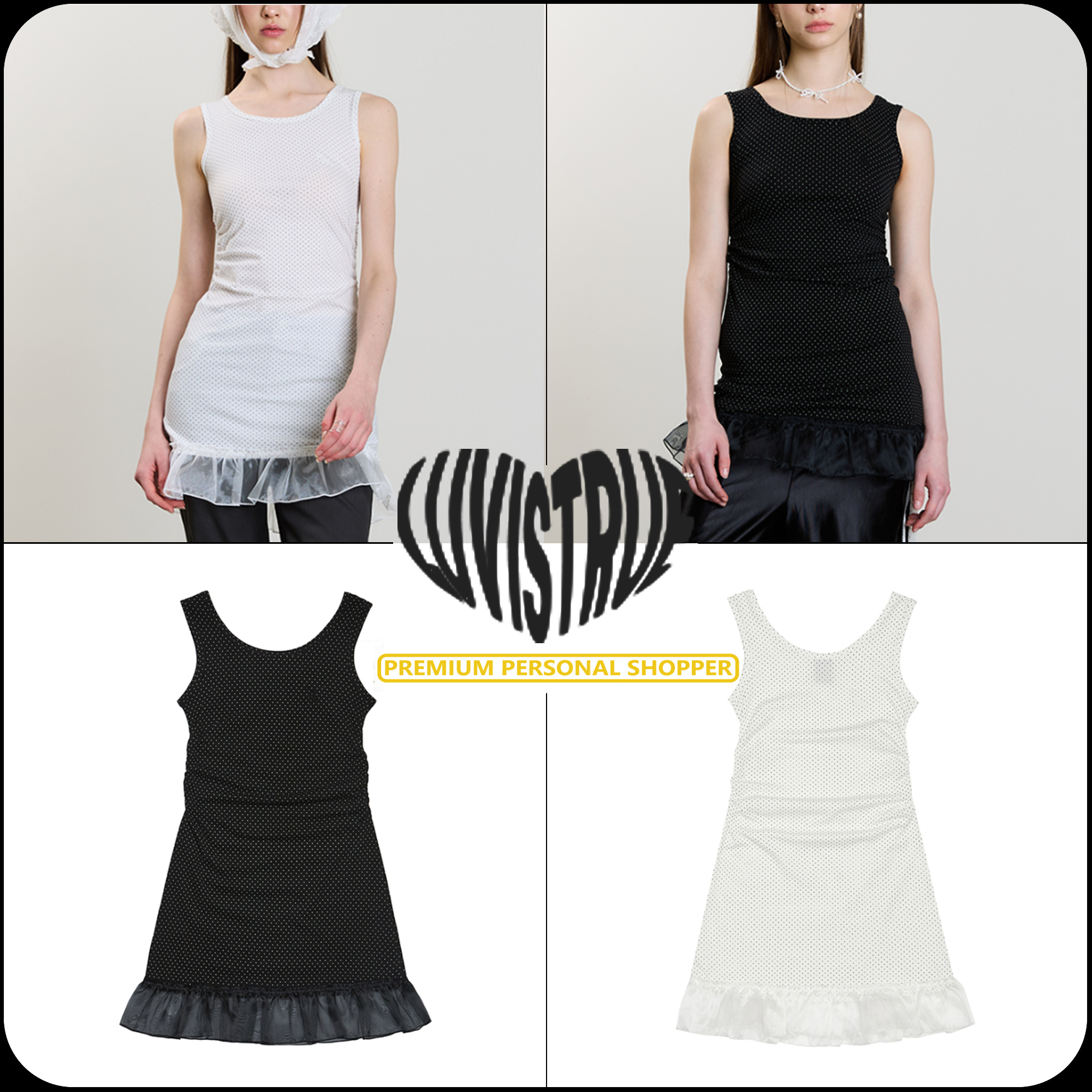 [LUV IS TRUE]★25SS★韓国人気★LVTR LAYERED FRILL DRESS