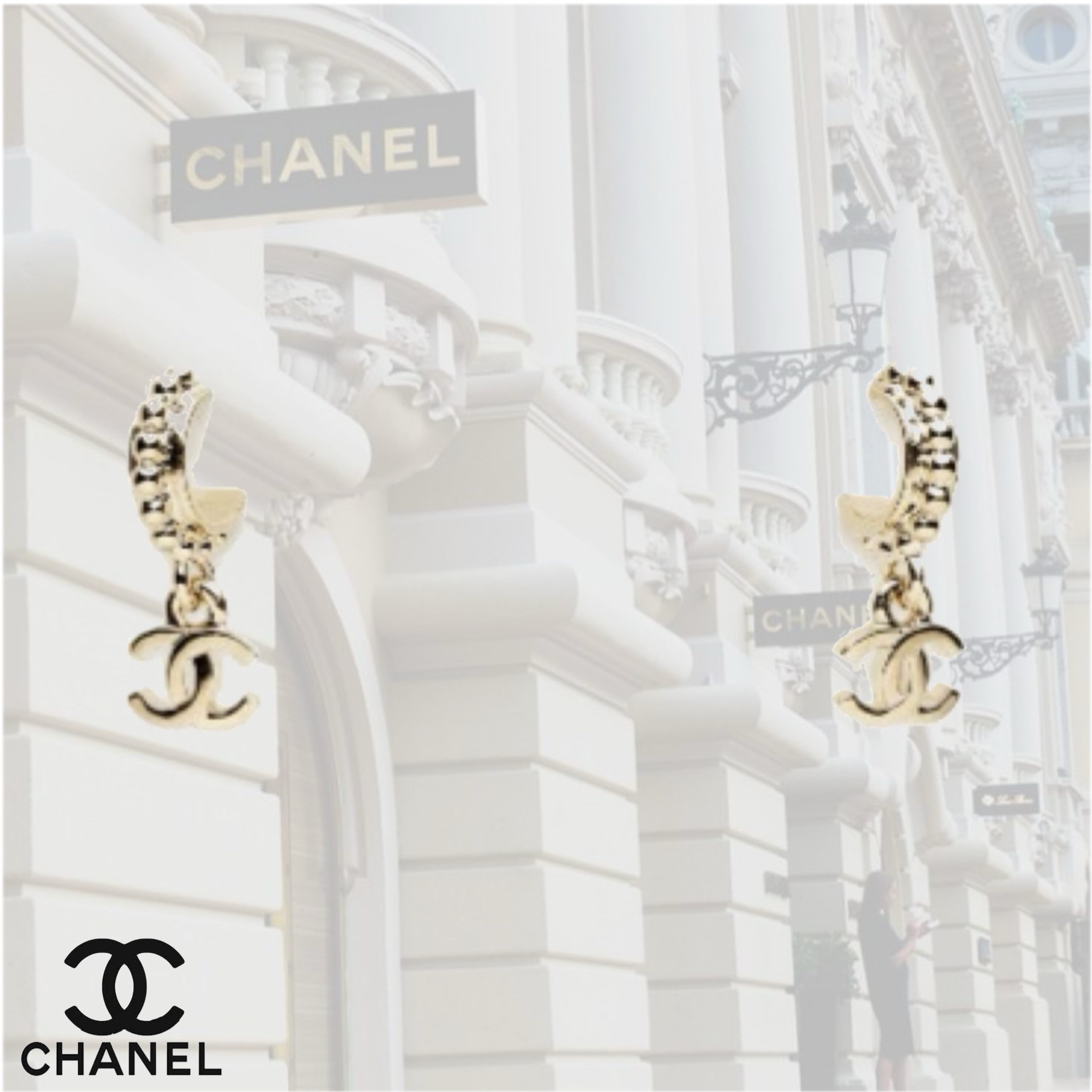 【25A♡使いやすい♪】CHANEL ピアス ハーフフープ