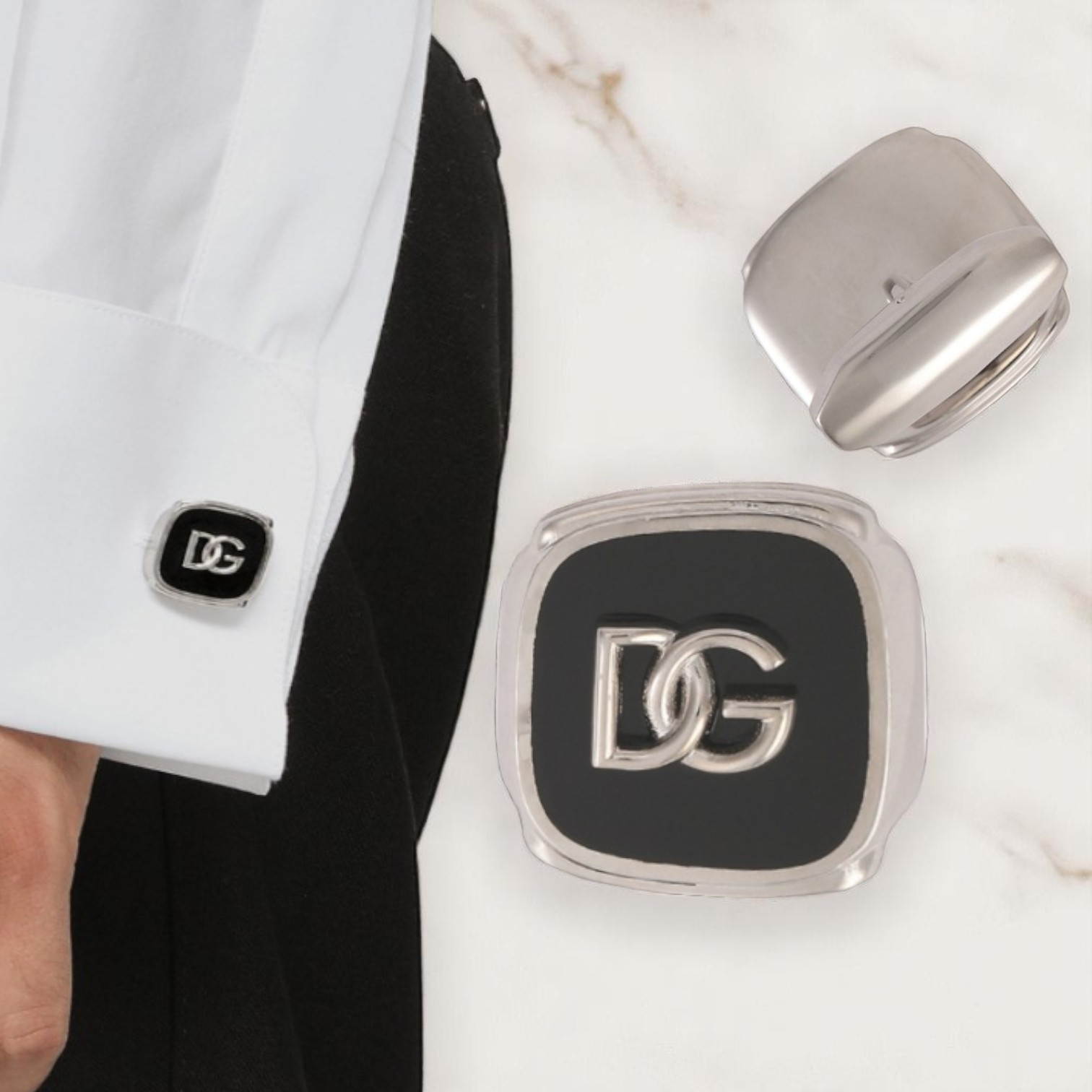 希少 DOLCE&GABBANA ドルガバ DGロゴ カフスボタン アクセサリー