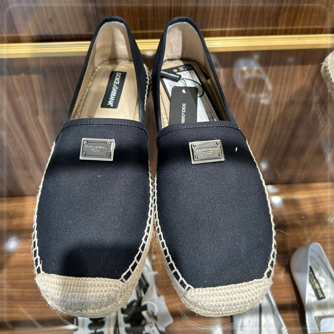 【DOLCE&GABBANA】ロゴプレート付き エスパドリーユ メンズ