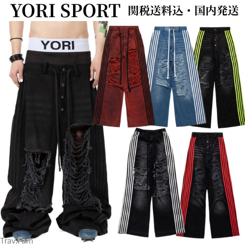 【YORI SPORT】5-Stripe Denim ストライプ ワイド デニム 関送込