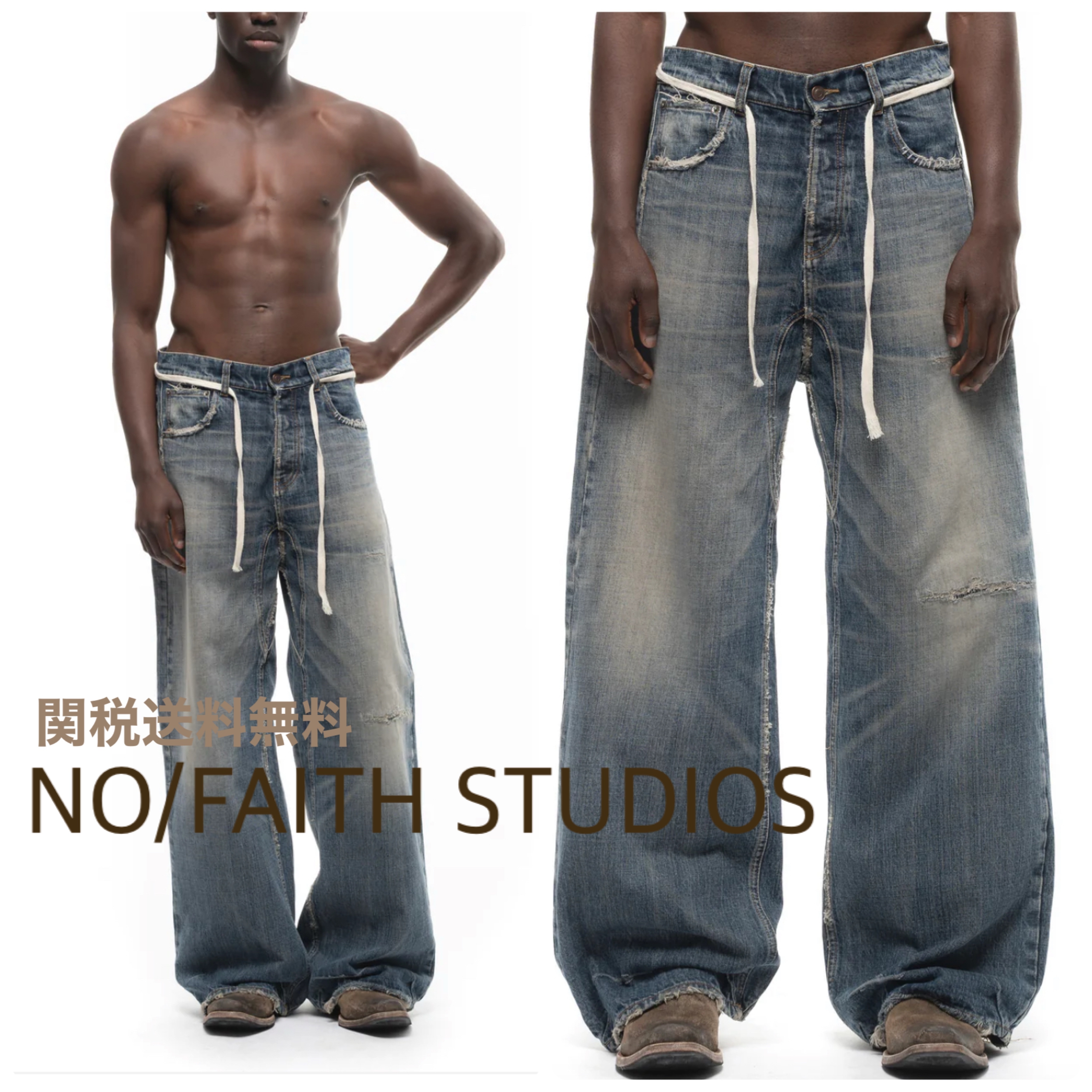 デニム・ジーパン NO/FAITH STUDIOS ITALIAN NAPOLI TEXTURE LOOSE DENIM