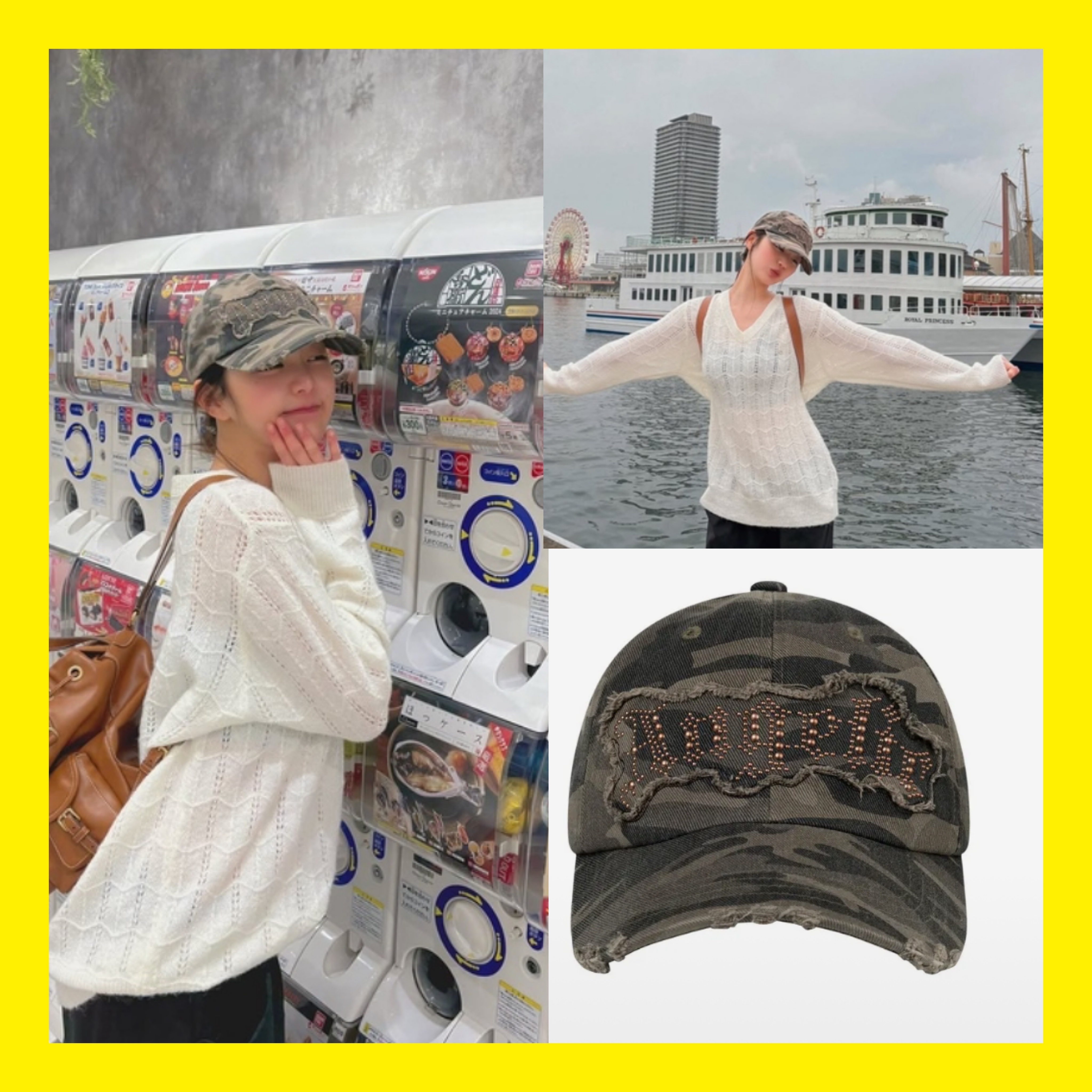 IVEウォニョン着用★2000Archives★ ANGELIC CAMO BALL CAP