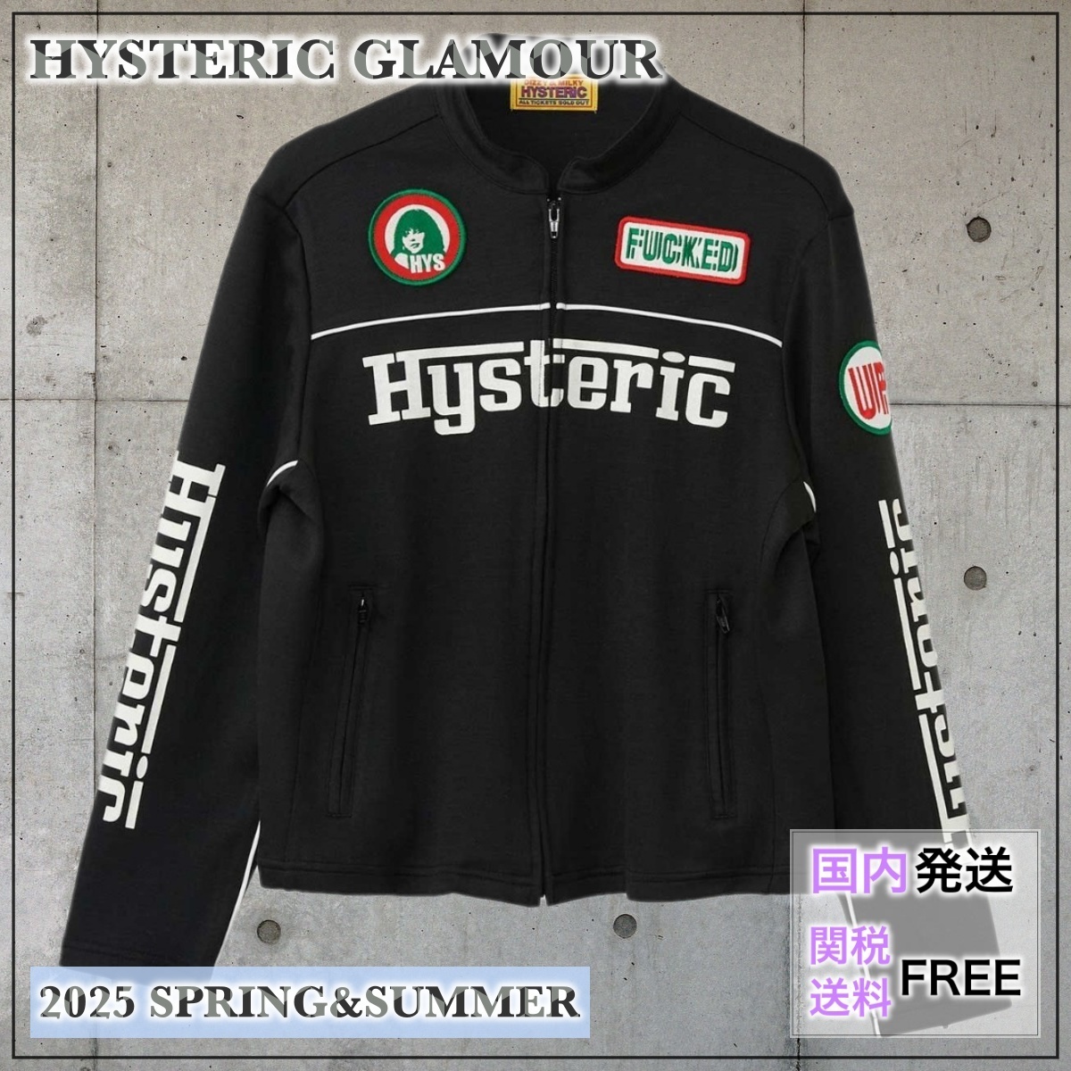 国内買付 HYSTERIC GLAMOUR CIRCLE GIRL レーシングジャケット