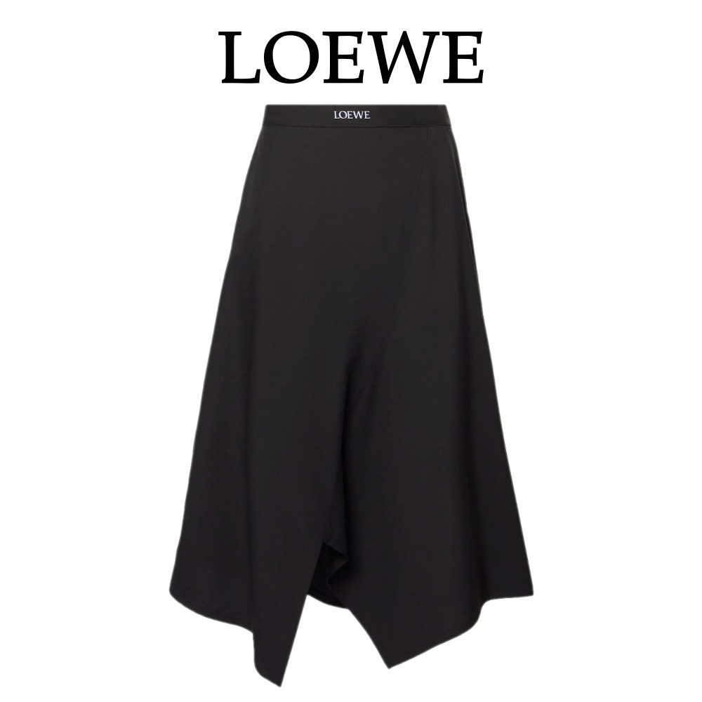 【Loewe】アシンメトリーウールミディスカート
