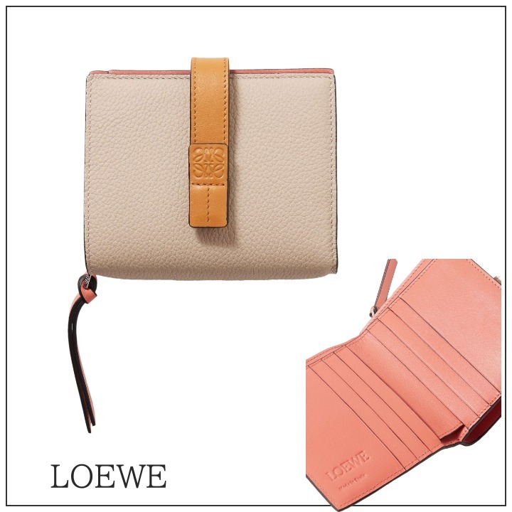 【LOEWE】テクスチャードレザー ツートーンウォレット