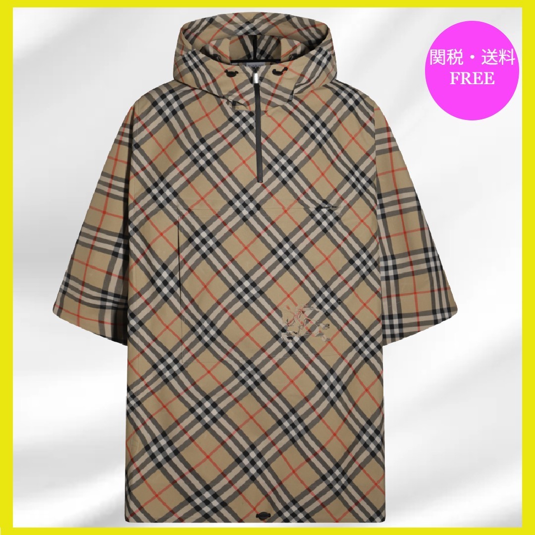 BURBERRY バーバリー パックアウェイ チェック ツイルケープ