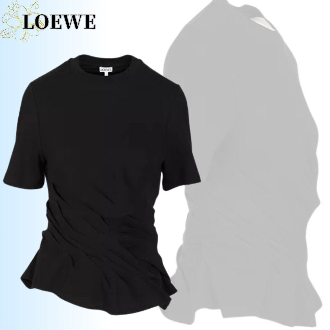 ◆25FW◆【LOEWE】ツイステッド*コットンブレンド*トップス