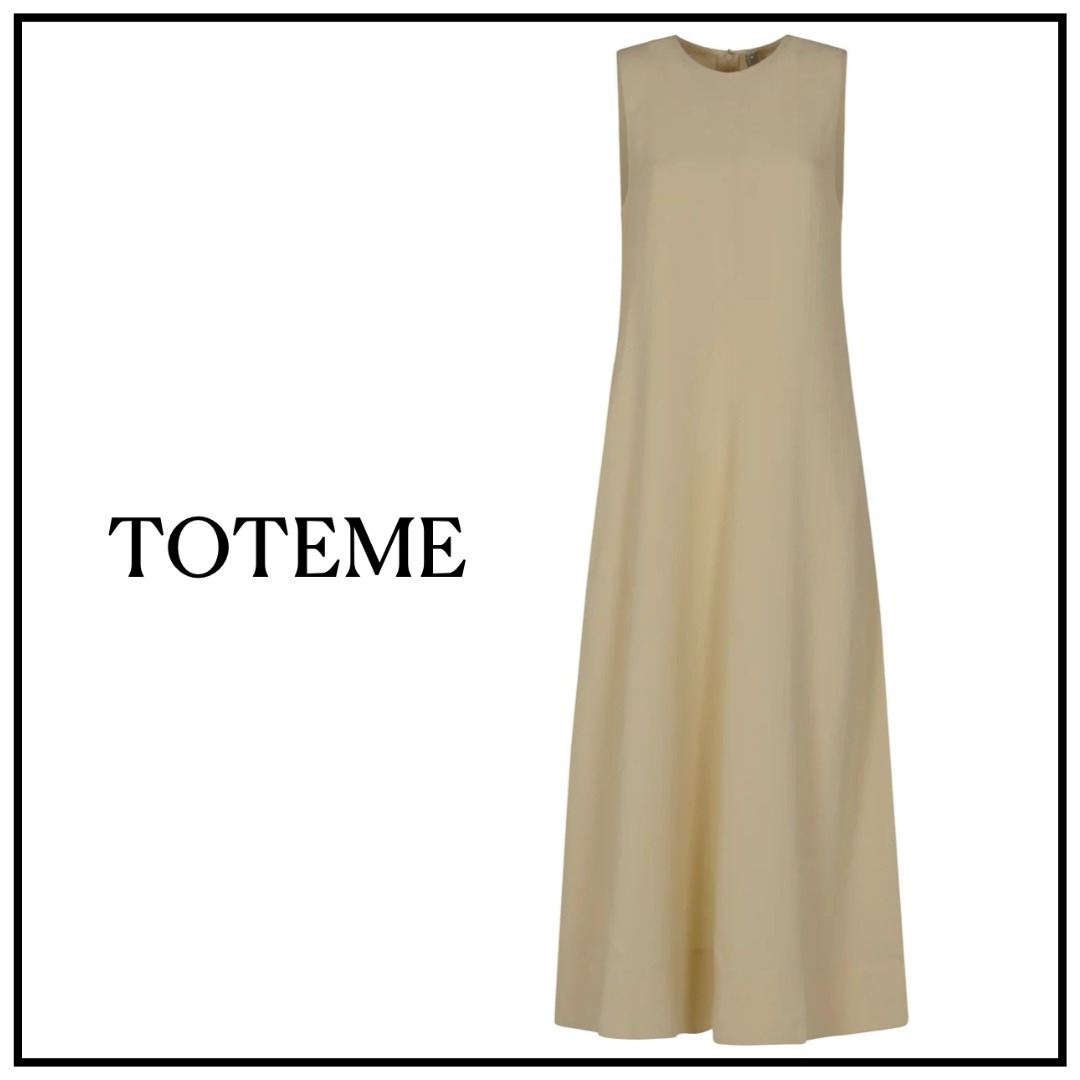 【TOTEME】クルーネック ノースリーブ ドレス
