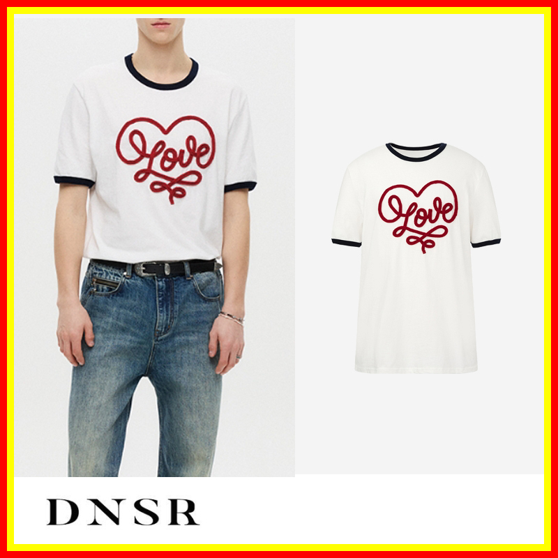 [DNSR] Heart Loop Silk Half Ringer T-Shirt /追跡付