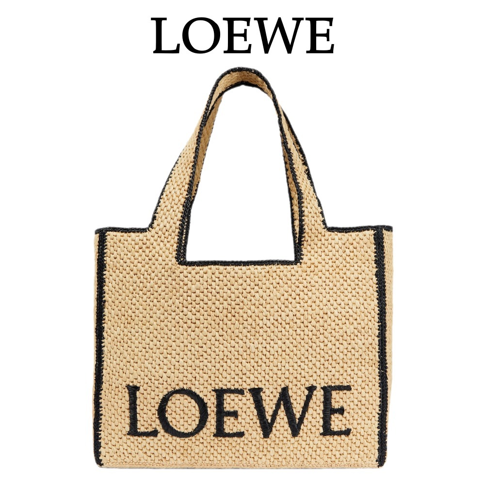 【Loewe】パウライビサ ラージ ラフィア ショッパー