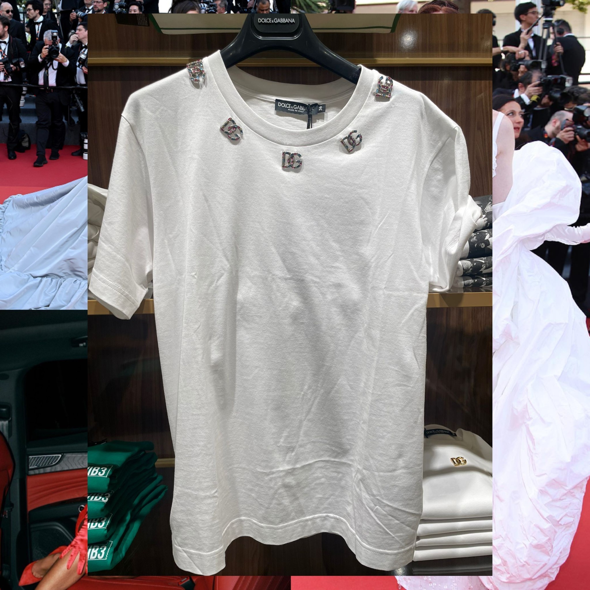 関税込 ドルチェ＆ガッバーナ Tシャツ ジュエル ロゴ コットン