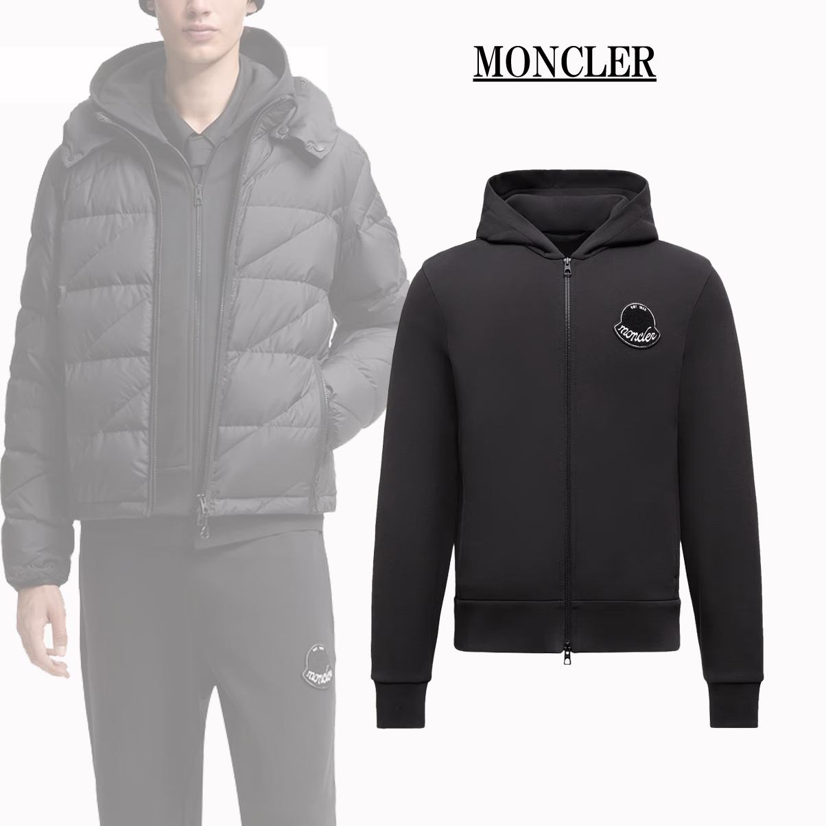 MONCLER モンクレール ジップアップ フーディ― パーカー ロゴ