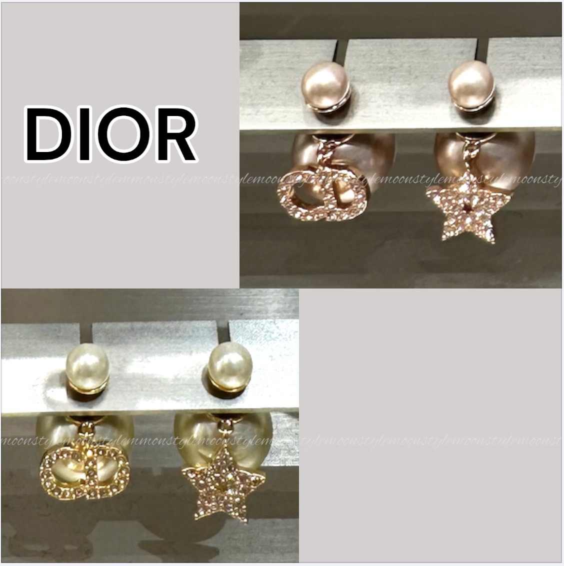 Dior☆ディオール Tribalesピアス メタルレジンパールクリスタル