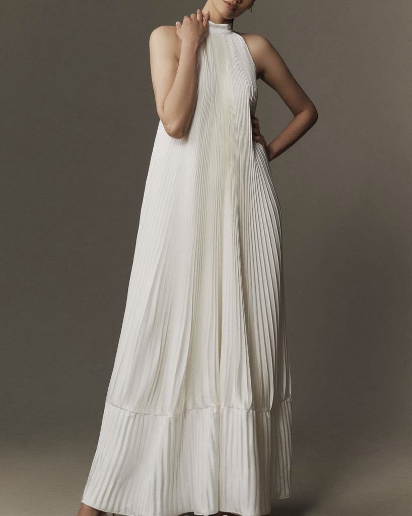 Anthropologie ★ L'IDEE Mystique High-Neck PleatedMaxi Dress