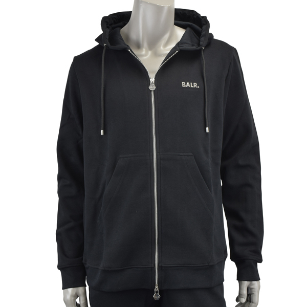 BALR. Q-SERIES ZIP THROUGH HOODIE/メタルロゴ パーカー