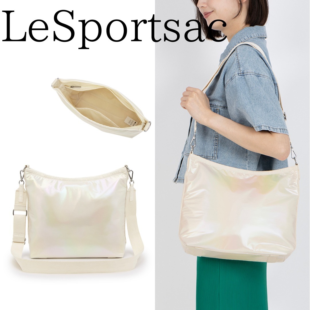 ■LeSportsac■GRADIENT MEDIUM ZIP SHLDRパーライズドシャイン