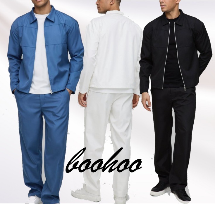 boohoo ジップスルーカラージャケット セット