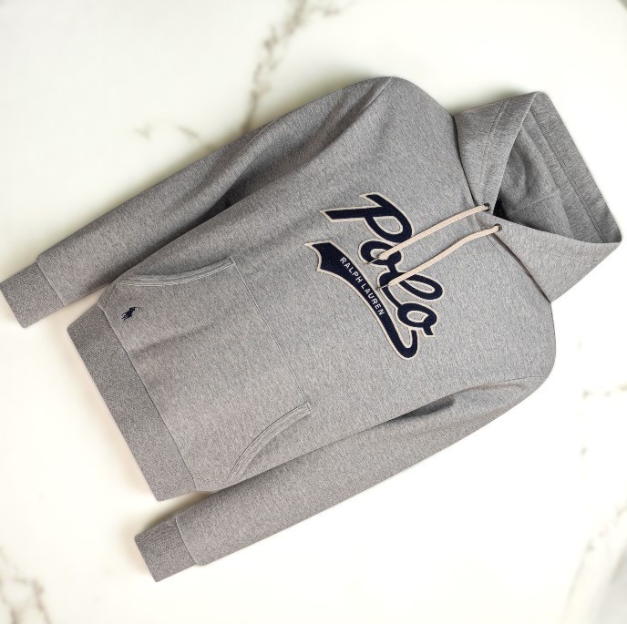 海外希少 【Polo Ralph Lauren】ポロロゴ フーディ グレー