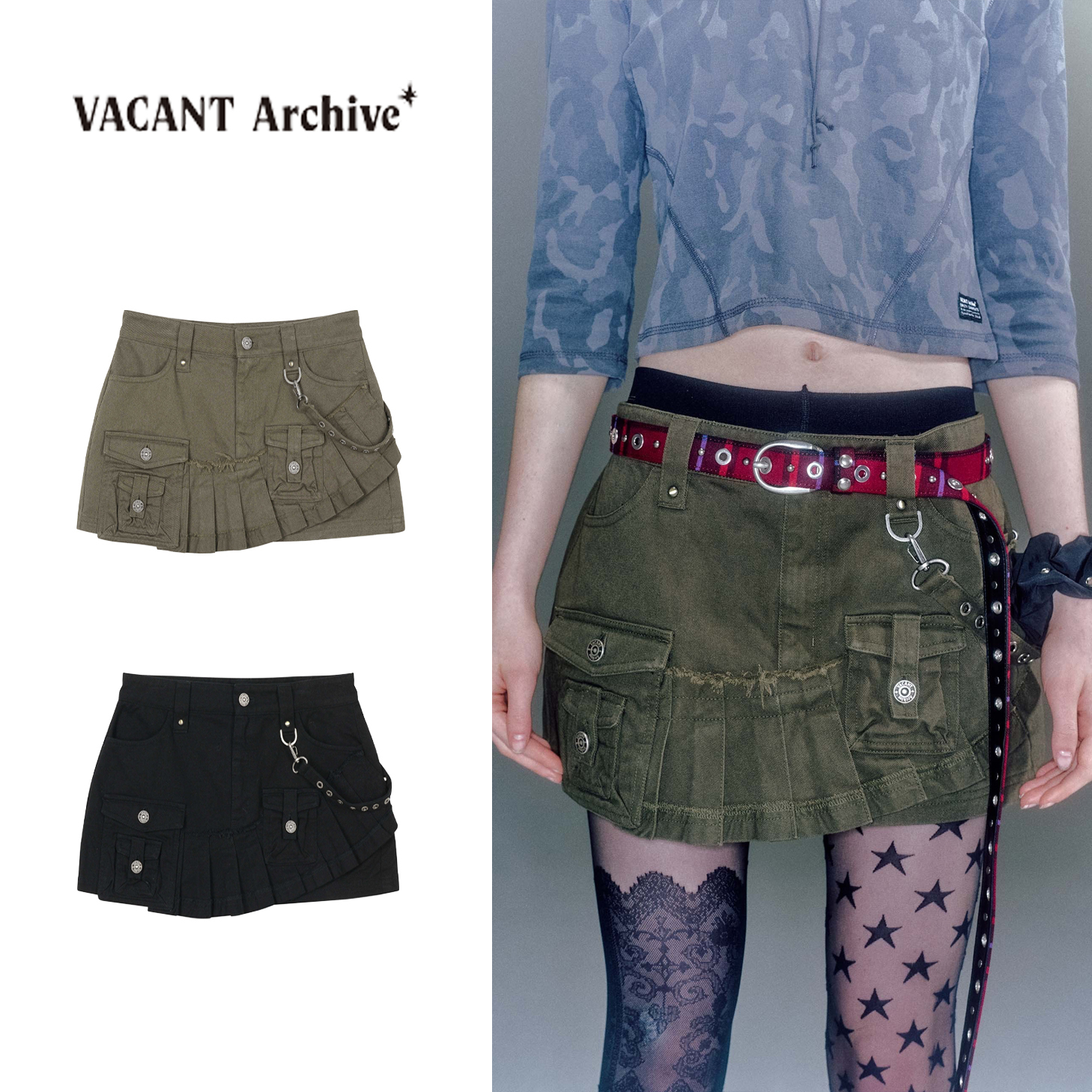 ミニスカート VACANT Archive : 25SS / KATHY CARGO MINI SKIRT (2COLORS)