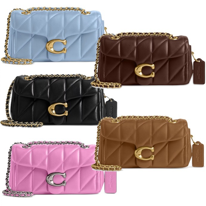 【COACH】Quilted Leather Tabby Shoulder Bag 20 with Chain