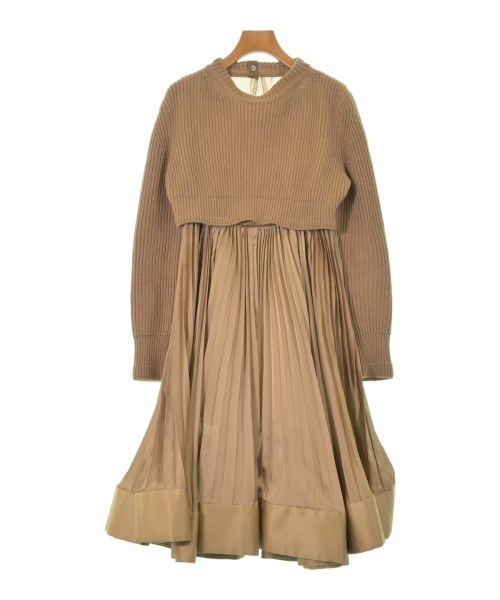 sacai サカイ ワンピース 茶 1(S位) 0357925A0152