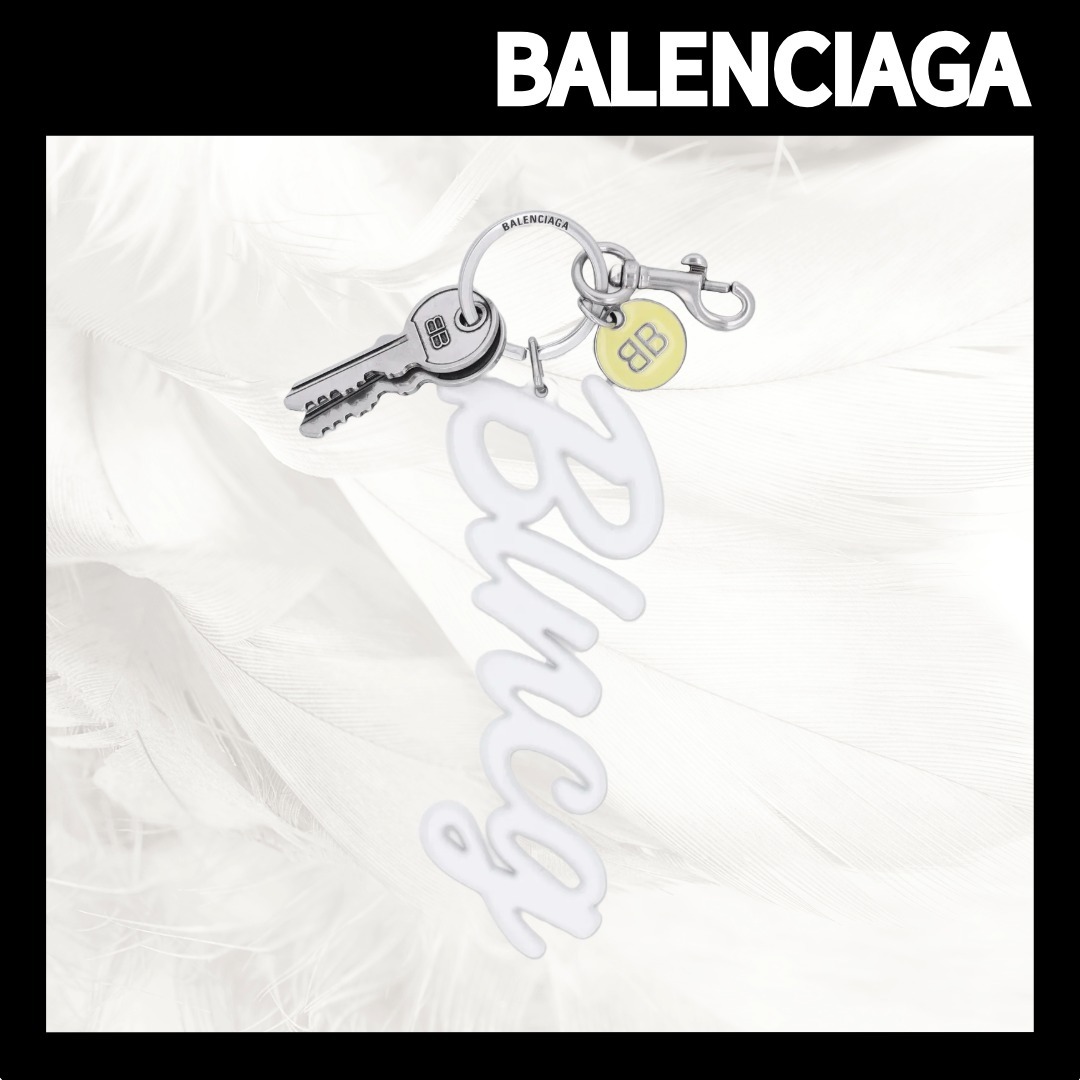 【BALENCIAGA】BB Keyring/追跡+関税+全国送料込み