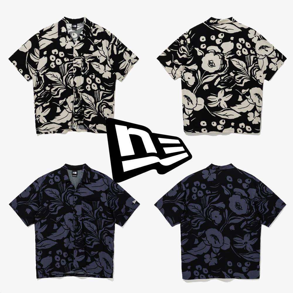 New Era【送料込】HAWAIIAN SHIRT WHITE/PURPLE