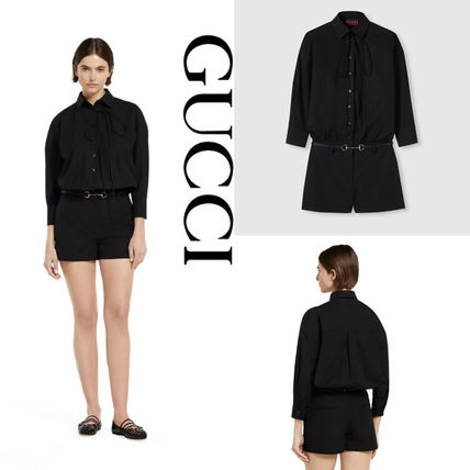 GUCCI グッチ オールインワン/サロペット 黒 4103625J0258 ブラック（黒）系 GUCCI(グッチ) オールインワン・サロペット