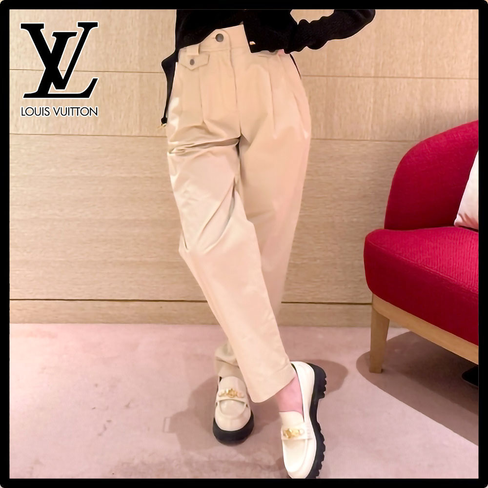 【着回し抜群☆上品】Louis Vuitton★カフ ワイドレッグパンツ