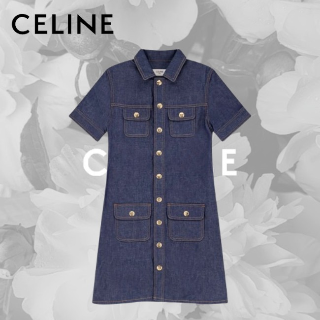 CELINE♡ デニムミニシュミエ/ドレス