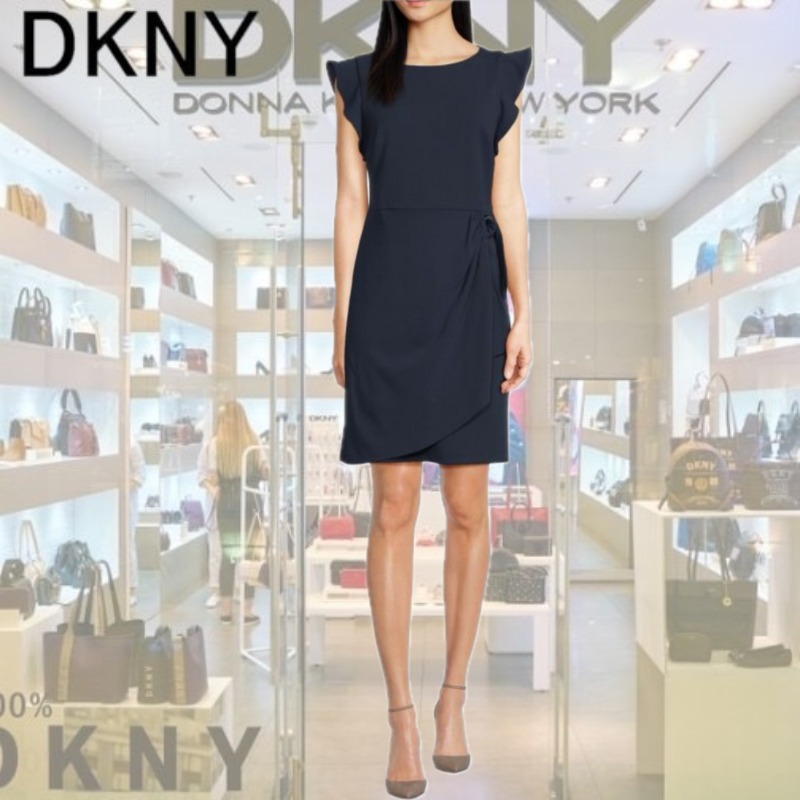 【DKNY】フェイクラップドレス