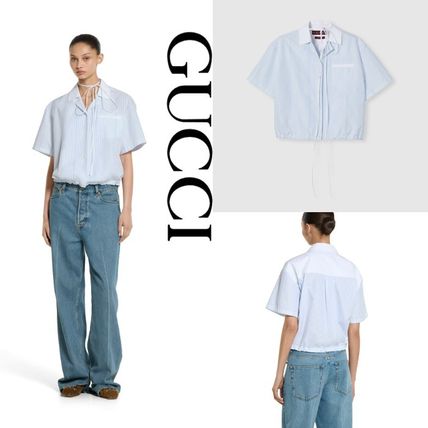 ブルー（青）系 GUCCI(グッチ) ブラウス・シャツ(レディース