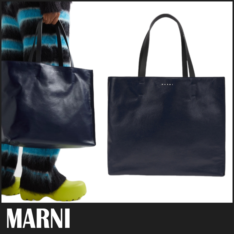☆送料関税込☆MARNI ロゴ プリント MUSEO SOFT トートバッグ☆