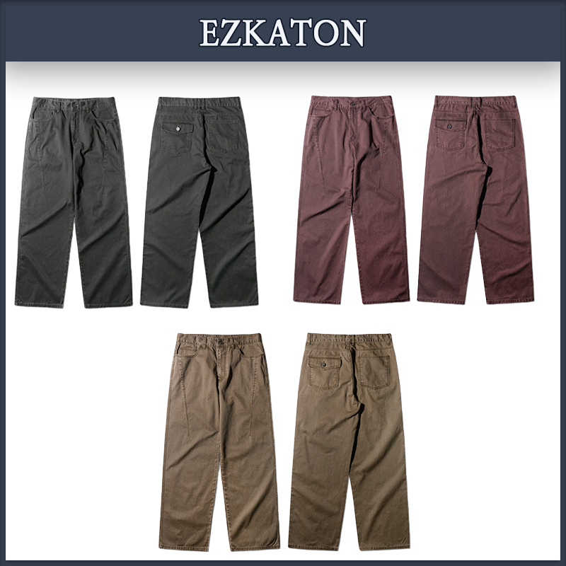 【EZKATON】★男女兼用★25SS Course Washed Cotton Pants